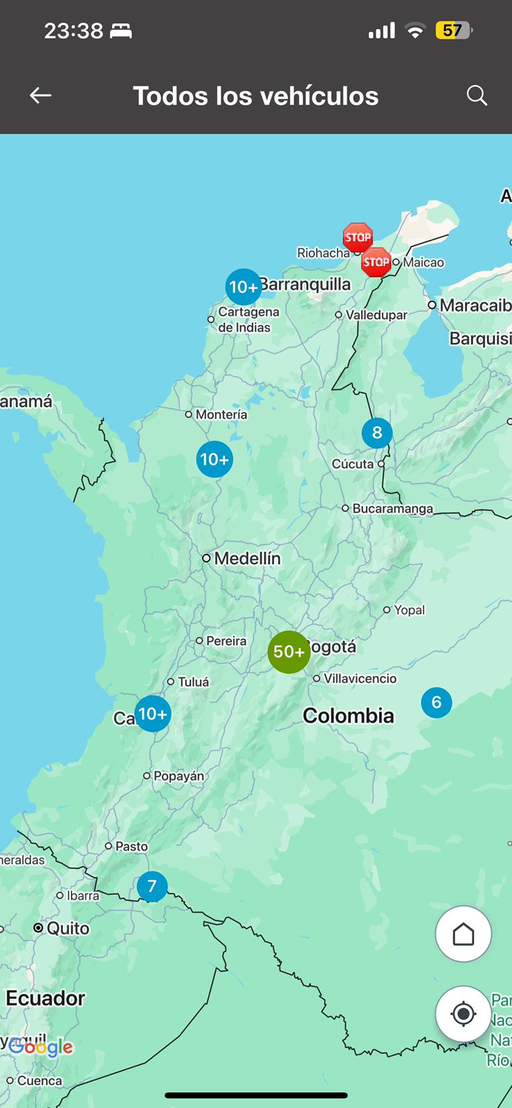 mapa cluster app